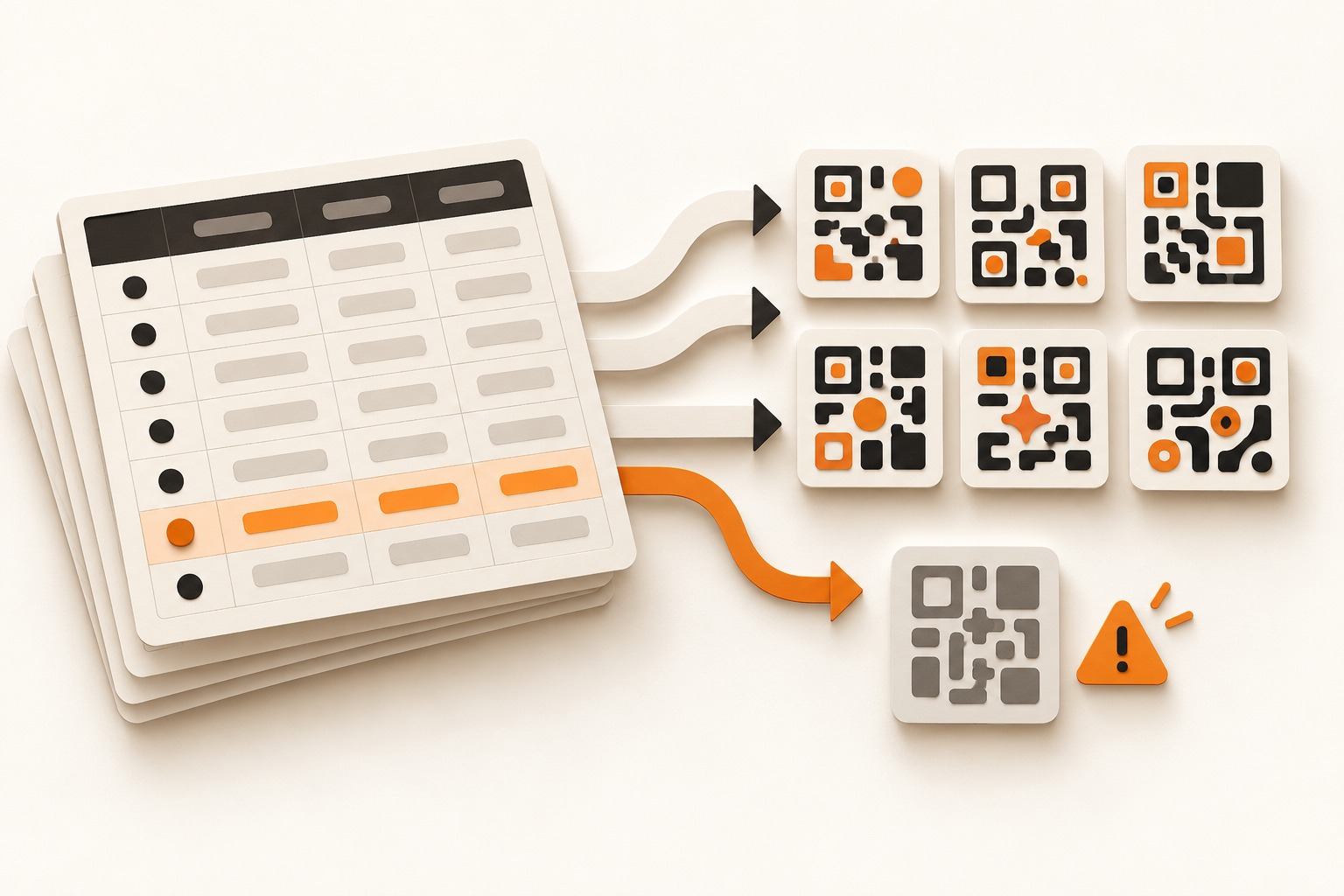 Import QR codes from CSV: fix partial failures and avoid duplicates